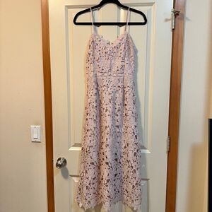 Express Blush Lace Midi Dress, Size XS